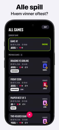 Screenshot MTG Livsteller: Lotus app