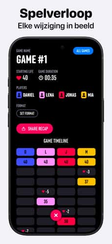 Screenshot MTG Levensteller: Lotus app
