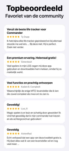 Screenshot MTG Levensteller: Lotus app