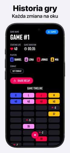 Screenshot Licznik życia MTG: Lotus app