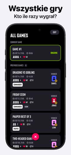 Screenshot Licznik życia MTG: Lotus app