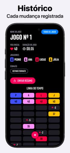 Screenshot Contador de Vida MTG: Lotus app