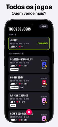 Screenshot Contador de Vida MTG: Lotus app