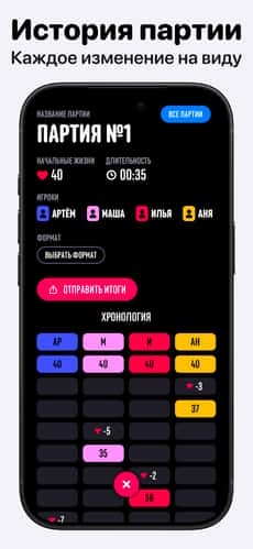 Screenshot Счётчик жизней MTG: Lotus app