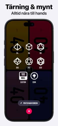 Screenshot MTG Livräknare: Lotus app