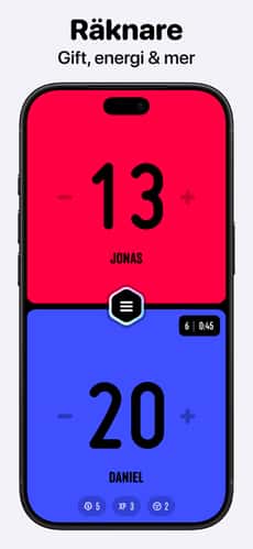 Screenshot MTG Livräknare: Lotus app
