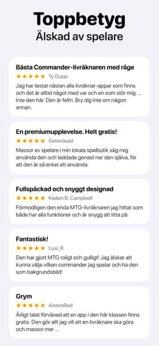 Screenshot MTG Livräknare: Lotus app