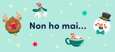 Non ho mai - Edizione natalizia Citazione con decorazioni natalizie