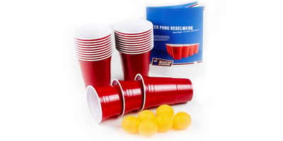 Bier Pong Becher + 6 Bier Pong Bälle