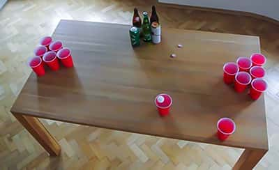 Setup of Beer Pong