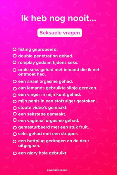 Freaky Ik heb nog nooit vragen