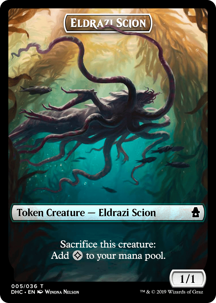 Magic The Gathering: Custom Eldrazi Scion 1/1 Full Art Token Card