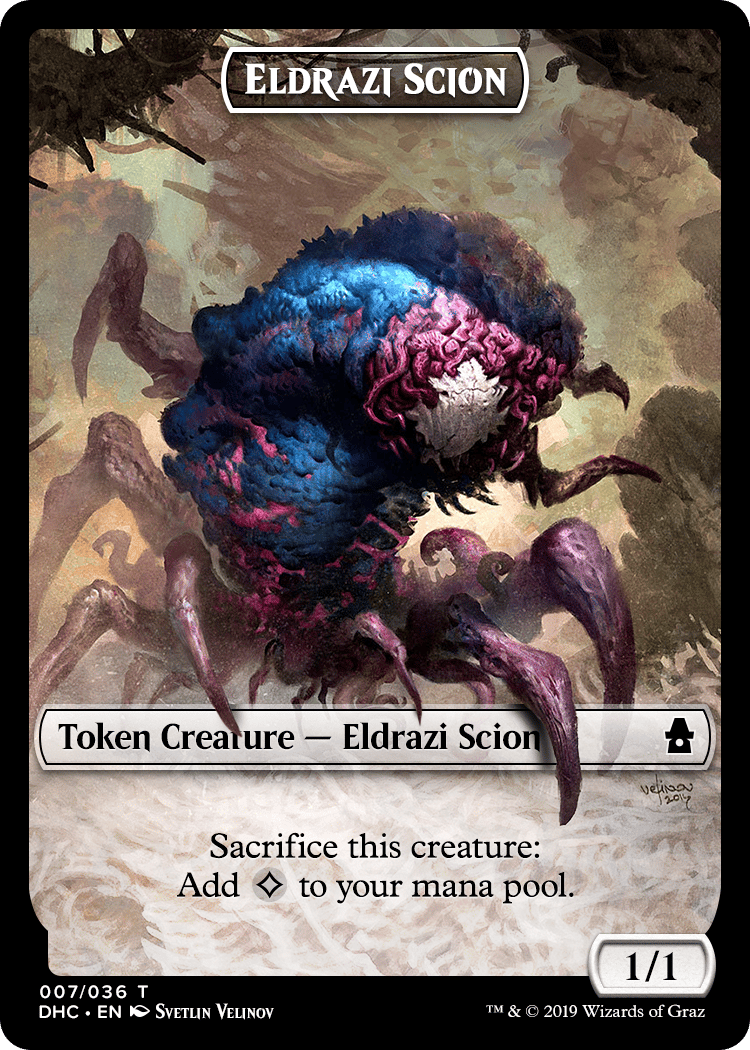 Magic The Gathering: Custom Eldrazi Scion 1/1 Full Art Token Card