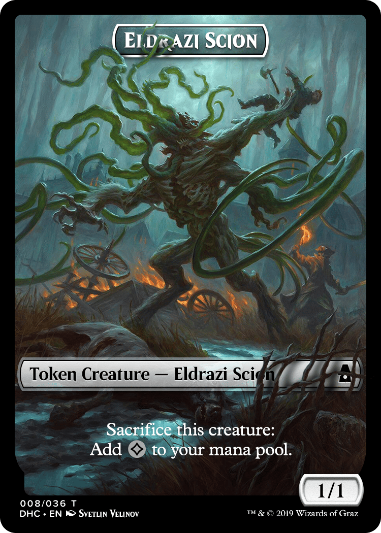 Magic The Gathering: Custom Eldrazi Scion 1/1 Full Art Token Card