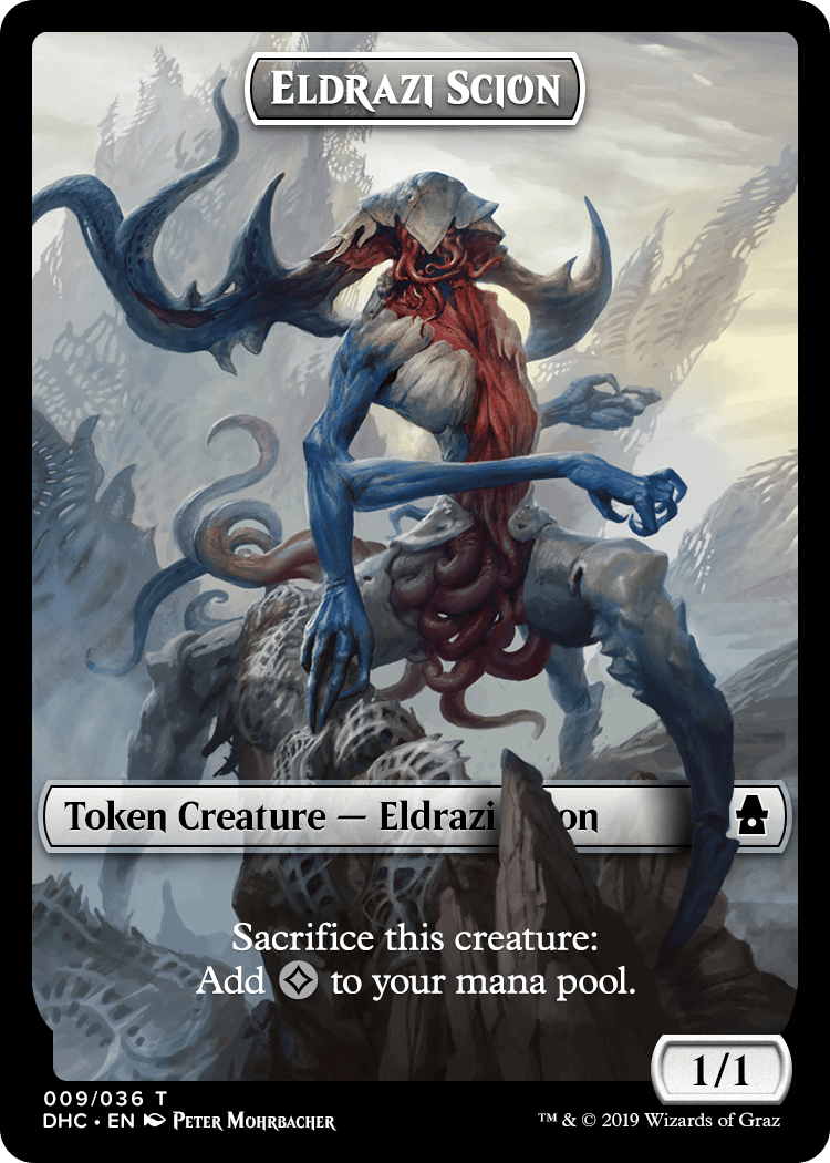 Magic The Gathering: Custom Eldrazi Scion 1/1 Full Art Token Card