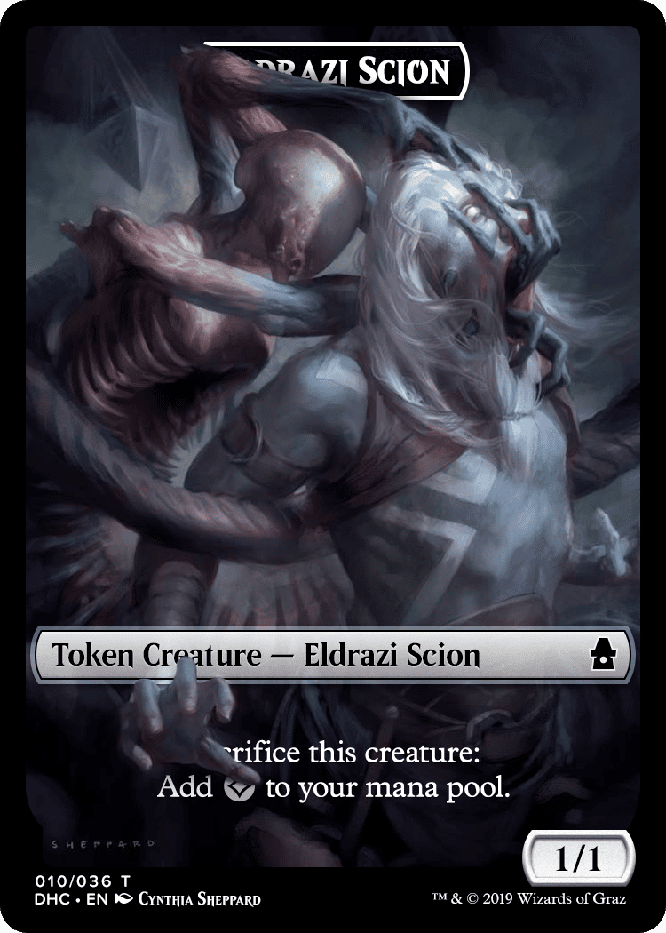 Magic The Gathering: Custom Eldrazi Scion 1/1 Full Art Token Card