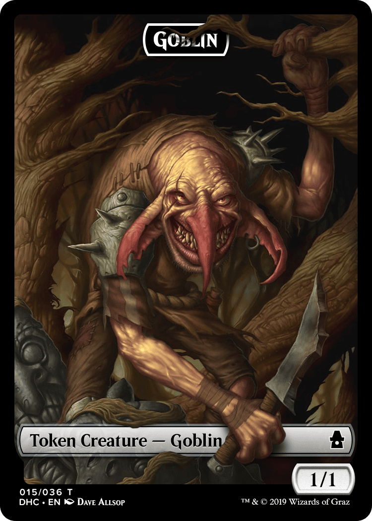 Magic The Gathering: Custom Goblin 1/1 Full Art Token Card