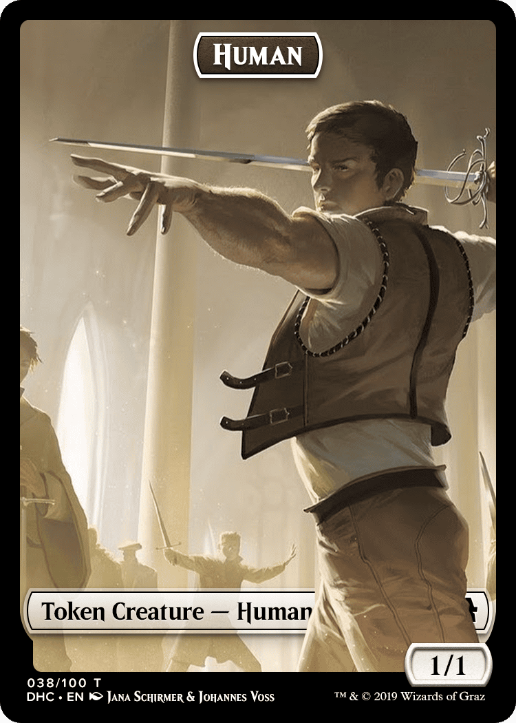 Magic The Gathering: Custom Human 1/1 Full Art Token Card