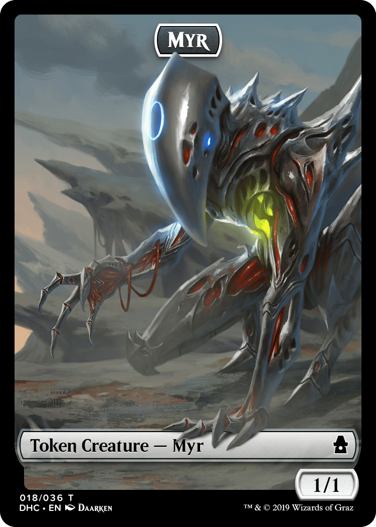 Magic The Gathering: Custom Myr 1/1 Full Art Token Card