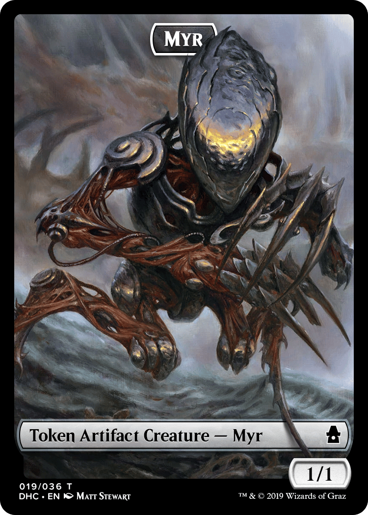 Magic The Gathering: Custom Myr 1/1 Full Art Token Card