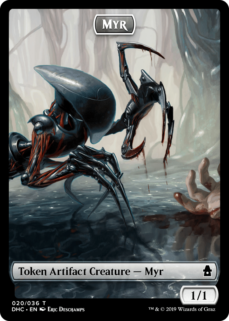 Magic The Gathering: Custom Myr 1/1 Full Art Token Card