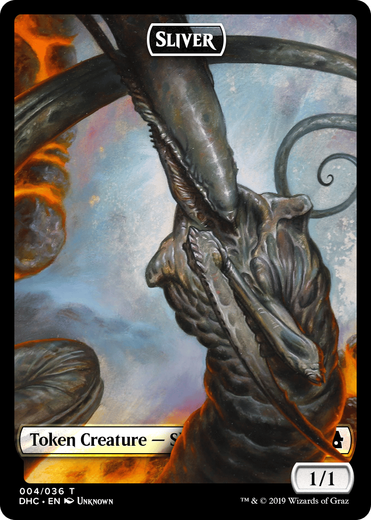 Magic The Gathering: Custom Sliver 1/1 Full Art Token Card