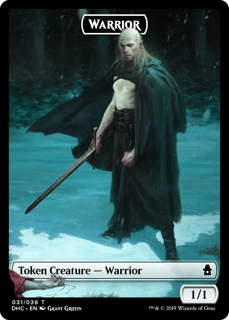 Magic The Gathering: Custom Warrior 1/1 Full Art Token Card