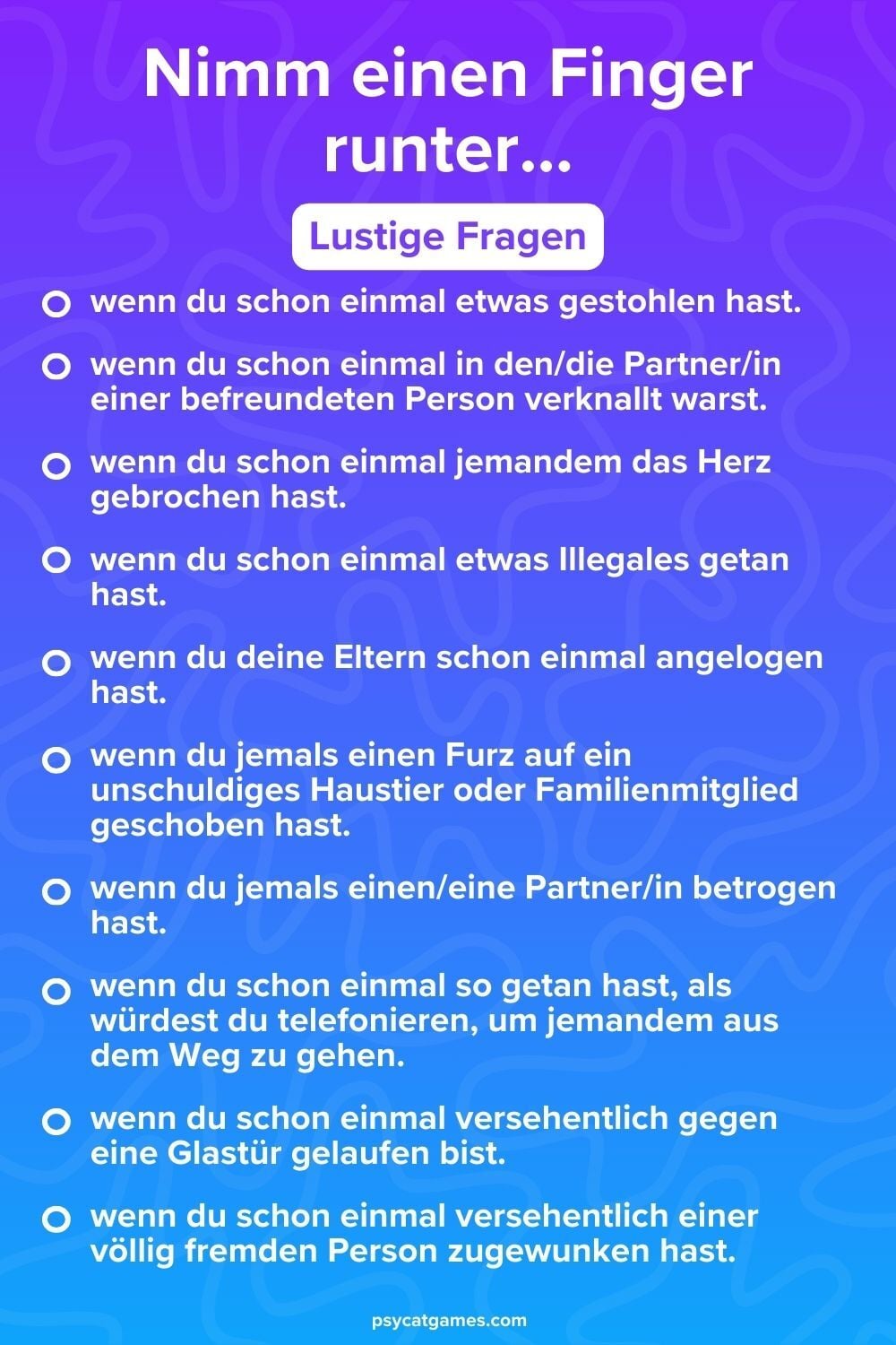 Mach ein Finger runter Herausforderung