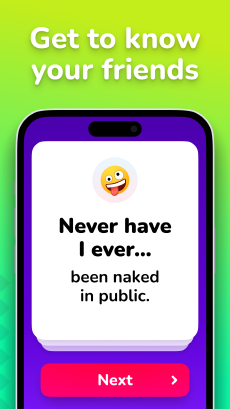 Screenshot Jag har aldrig app