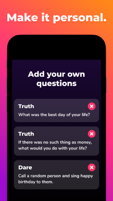 Screenshot Truth or Dare app