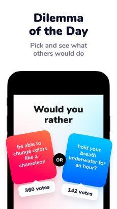 Screenshot Would you rather? app