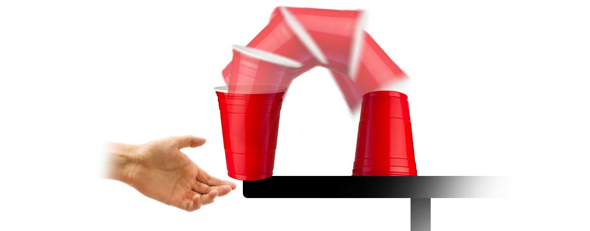 Flip Cup istruzione Come capovolgere una tazza nella coppa di gioco