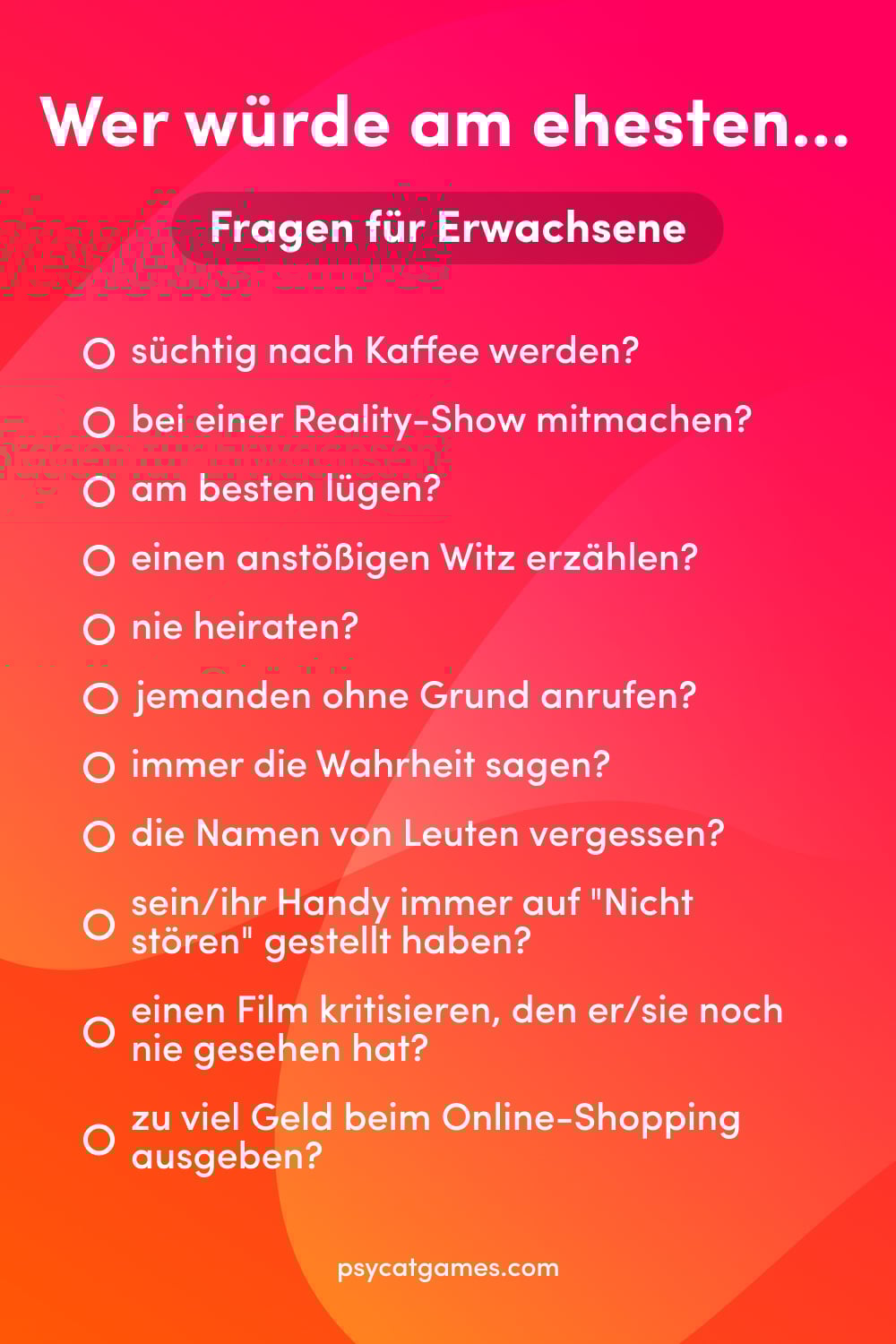 250+ Beste "Wer würde eher"Fragen für jede Party 😃
