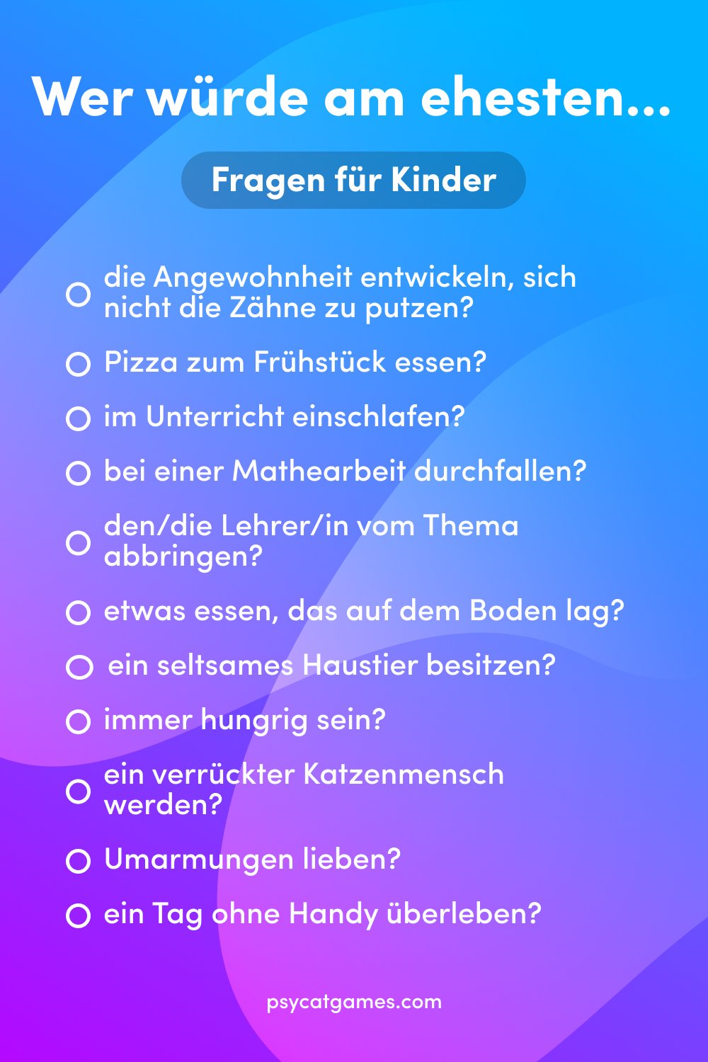 250+ Beste "Wer würde eher"Fragen für jede Party 😃