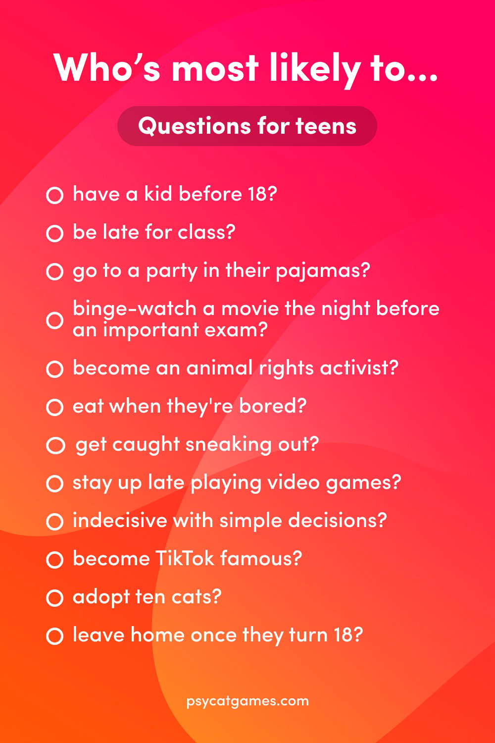 175 Best Most Likely To Questions To Spice Up Game Night