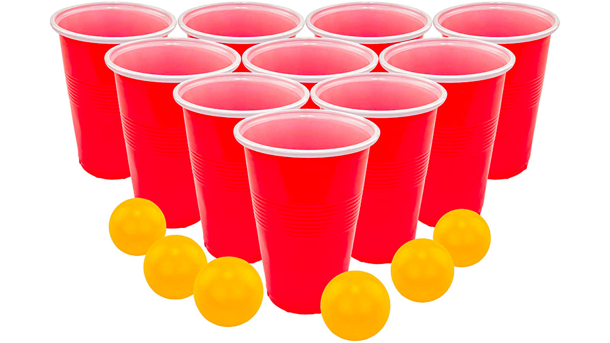 ping pong balls + red cups