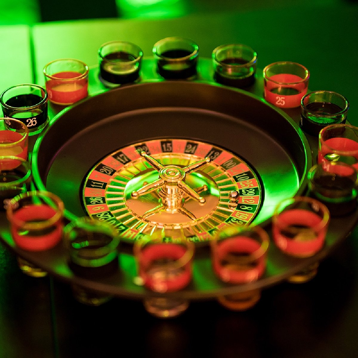 Shot Roulette Drinking Game 16 Shot Glasses Party Game Drinking Game By Paladone 