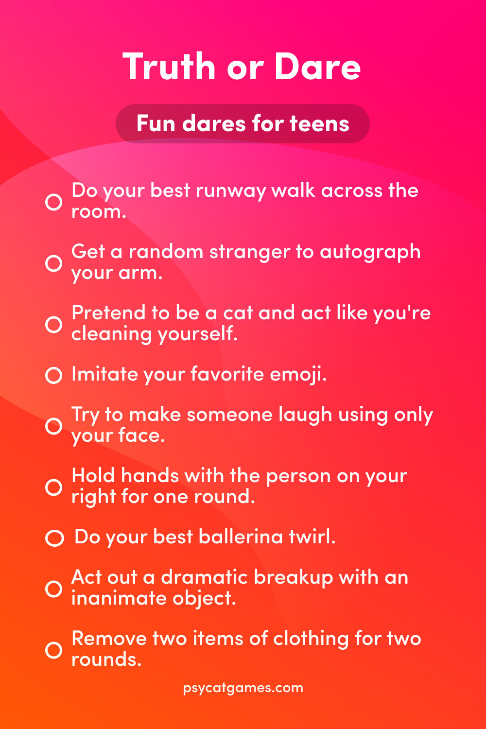 180+ Funny Truth Or Dare Questions For Teens