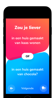 Screenshot Zou je liever? app