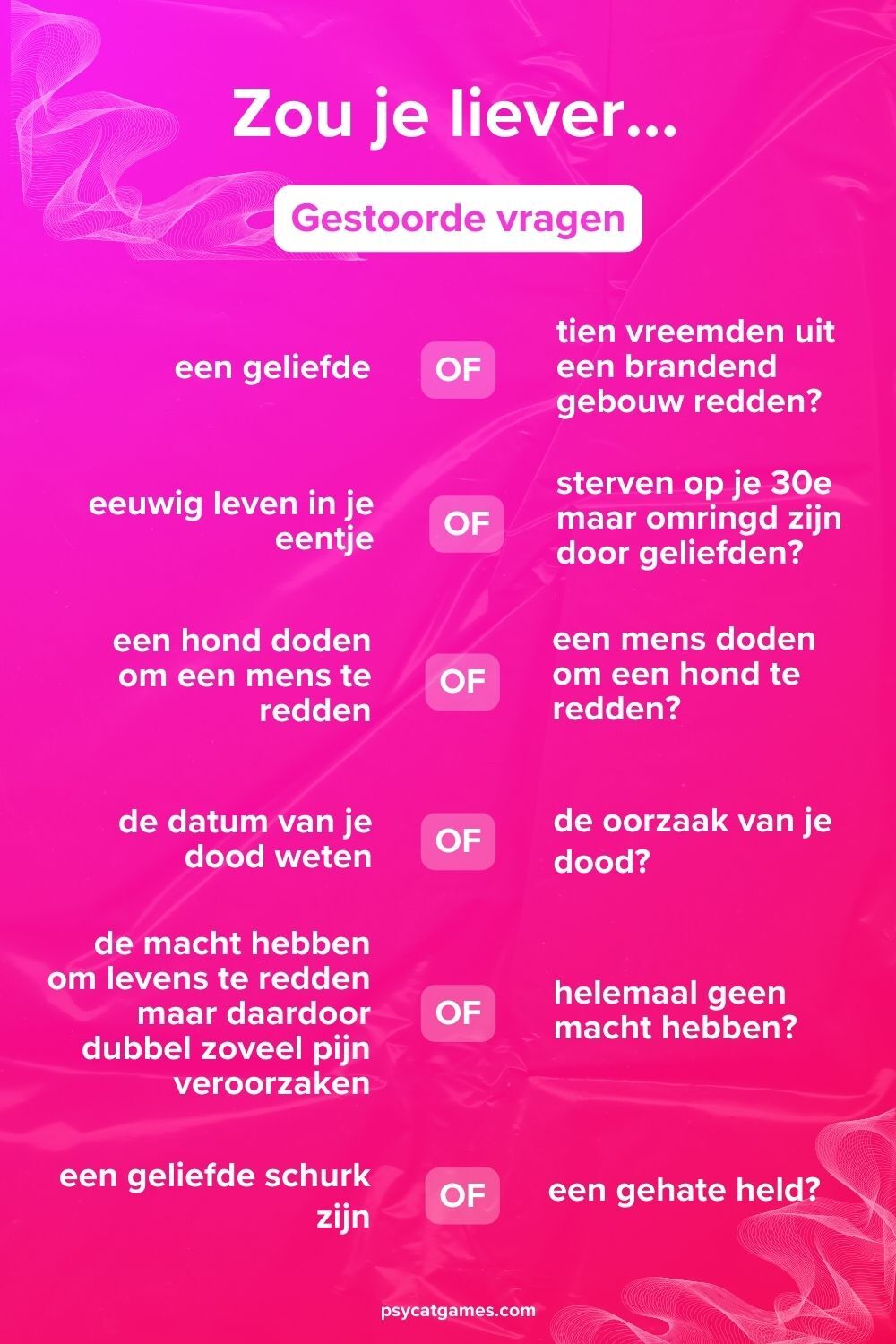 Donkere dilemma vragen