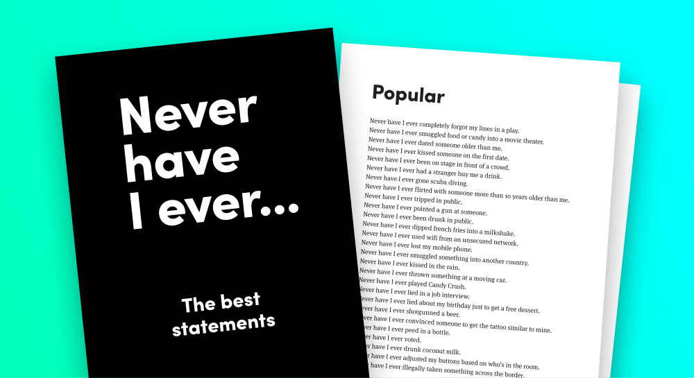 Never Have I ever Question List PDF Eu nunca PDF