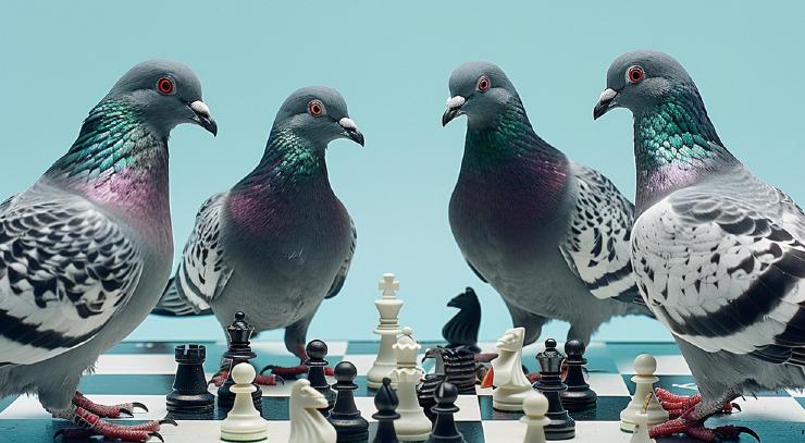 Викторина: Сколько голубей вы сможете перехитрить в шахматной партии?