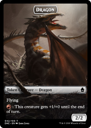 Magic The Gathering: Custom Dragon 2/2 Full Art Token Card
