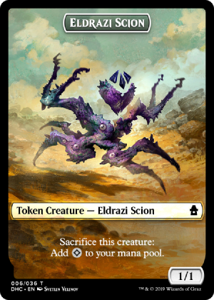 Magic The Gathering: Custom Eldrazi Scion 1/1 Full Art Token Card