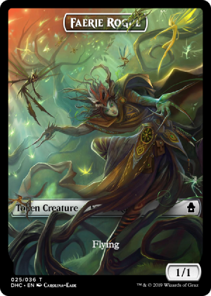 Magic The Gathering: Custom Faerie Rogue 1/1 Full Art Token Card