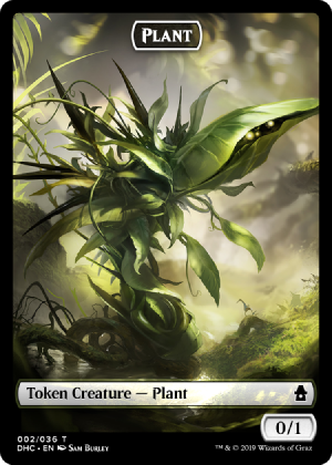 Magic The Gathering: Custom Plant 0/1 Full Art Token Card