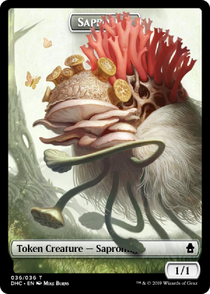 Magic The Gathering: Custom Saproling 1/1 Full Art Token Card