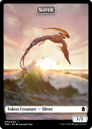 Magic The Gathering: Custom Sliver 1/1 Full Art Token Card