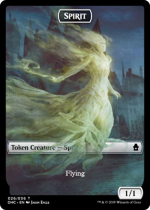Magic The Gathering: Custom Spirit 1/1 Full Art Token Card