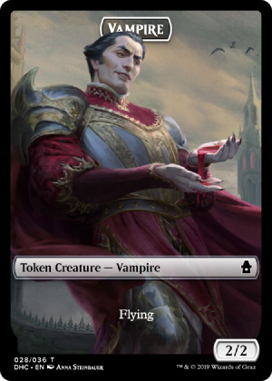 Magic The Gathering: Custom Vampire 2/2 Full Art Token Card